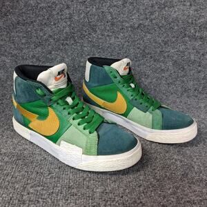 Nike SB Zoom Blazer Mid Sneaker Men Size 5 Green Yellow Mosaic Aloe Verde
